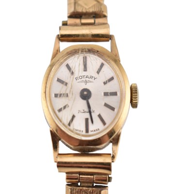 Lot 564 - HALLMARKED 9CT GOLD ROTARY WRISTWATCH