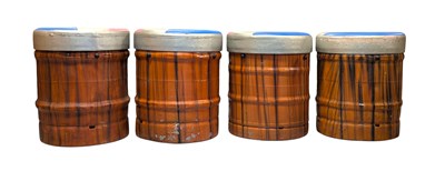 Lot 102 - PIRATE ISLAND - MATCHING SET OF FOUR FAIRGROUND BARREL SEATS