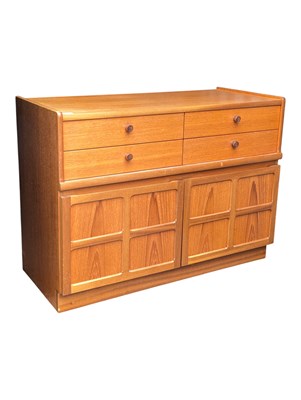 Lot 602 - NATHAN FURNITURE - MID 20TH CENTURY SQUARES TEAK SIDEBOARD