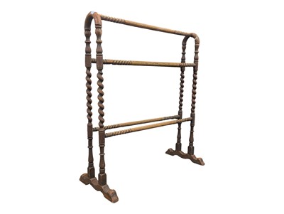 Lot 925 - EARLY 20TH CENTURY 1920S PINE TOWEL RAIL