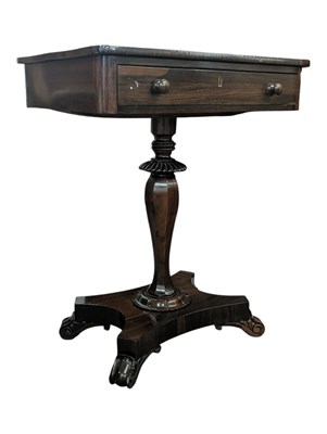 Lot 859 - EARLY 20TH CENTURY MAHOGANY LADIES' WORK BOX / WRITING TABLE DESK