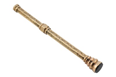 Lot 74 - EDWARDIAN HALLMARKED 9CT GOLD PROPELLING PENCIL
