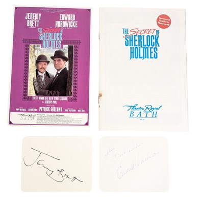 Lot 3 - SHERLOCK HOLMES - JEREMY BRETT & EDWARD HARDWICKE AUTOGRAPHS