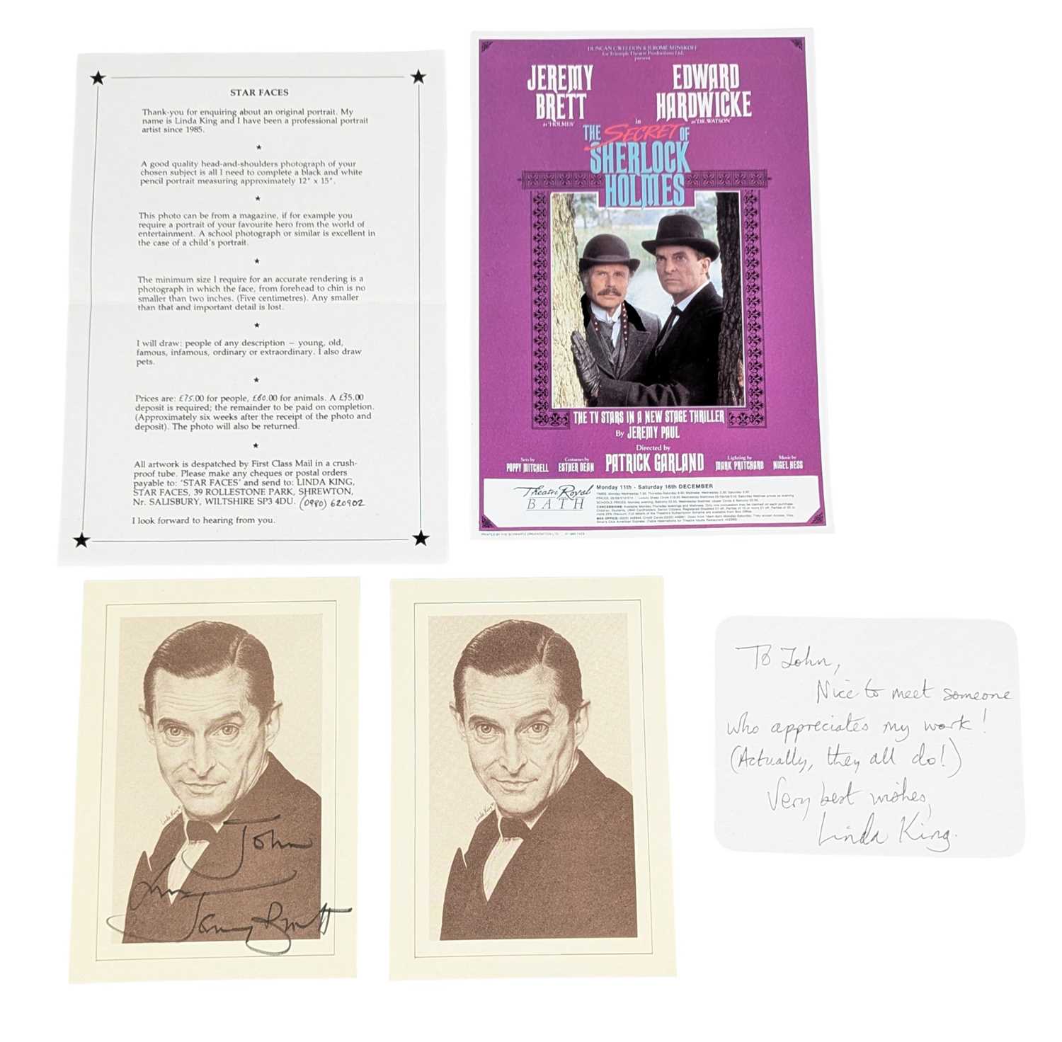 Lot 90 - SHERLOCK HOLMES - JEREMY BRETT SIGNED PHOTOGRAPH