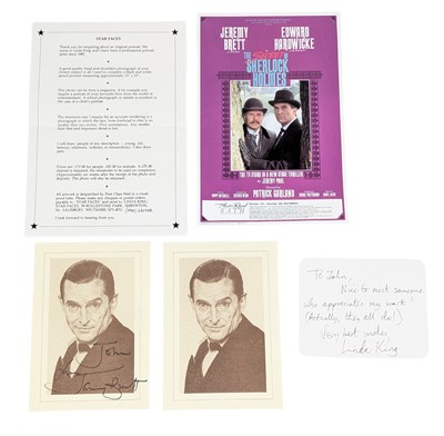 Lot 90 - SHERLOCK HOLMES - JEREMY BRETT SIGNED PHOTOGRAPH