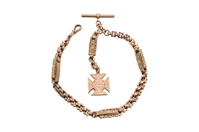 Lot 126 - VICTORIAN 19TH CENTURY 9CT GOLD BOOK CHAIN