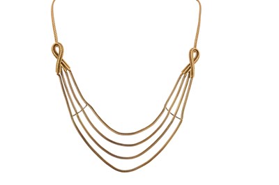 Lot 13 - 18CT GOLD CONTEMPORARY FESTOON SWAG NECKLACE