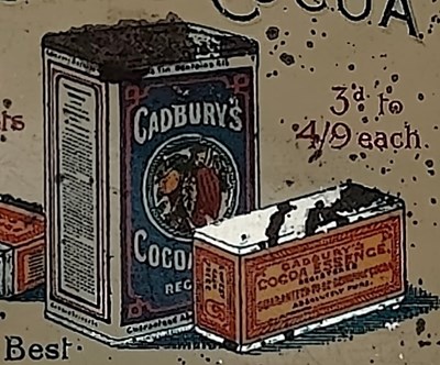 Lot 76 - CADBURYS COCOA - EARLY 20TH CENTURY ADVERTISING VESTA TIN