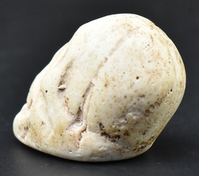 Lot 19 - BELIEVED 18TH CENTURY STONE MEMENTO MORI MOURNING SKULL TRINKET