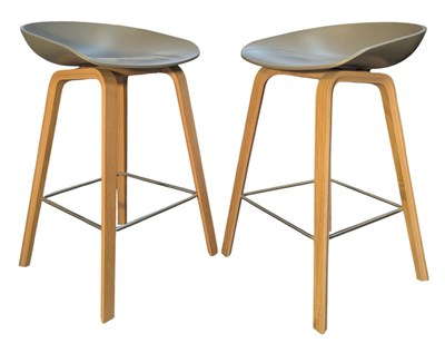 Lot 564 - HAY, HEE WELLING - ABOUT A CHAIR 32 - PAIR OF CONTEMPORARY HIGH BAR STOOLS