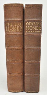 Lot 3 - NONESUCH PRESS. HOMER'S ILIAD AND ODYSSEY TRANS. POPE IN ORIG. LEATHER BINDINGS