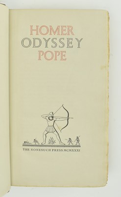 Lot 3 - NONESUCH PRESS. HOMER'S ILIAD AND ODYSSEY TRANS. POPE IN ORIG. LEATHER BINDINGS