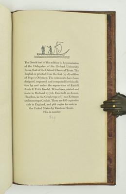 Lot 3 - NONESUCH PRESS. HOMER'S ILIAD AND ODYSSEY TRANS. POPE IN ORIG. LEATHER BINDINGS