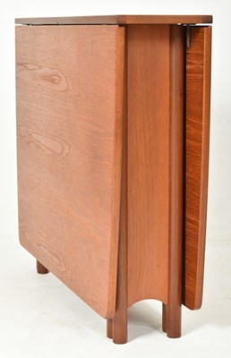 Lot 337 - MACKINTOSH FURNITURE - VINTAGE SOLID TEAK DROP LEAF DINING TABLE