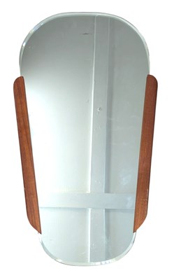 Lot 262 - CLARK EATON - MID CENTURY TEAK FRAMED TAPERING MIRROR
