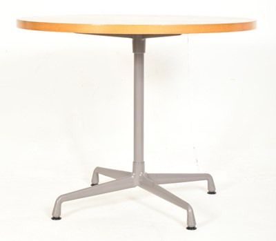 Lot 320 - CHARLES & RAY EAMES FOR VITRA - VINTAGE OAK CONTRACT DINING TABLE ON X STRETCHER