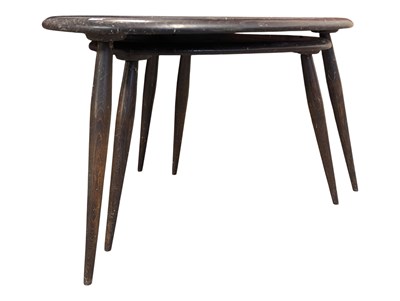 Lot 625 - LUCIAN ERCOLANI FOR ERCOL - MODEL 354 NEST OF TWO PEBBLE TABLES
