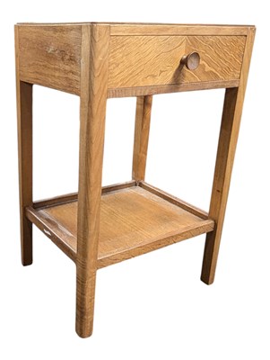 Lot 629 - AIR MINISTRY STYLE 20TH CENTURY OAK BEDSIDE TABLE
