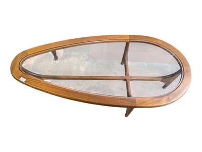 Lot 641 - STATEROOM BY STONEHILL - MID CENTURY TEAK & GLASS COFFEE TABLE