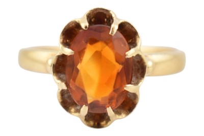 Lot 85 - 18CT GOLD & CITRINE RING