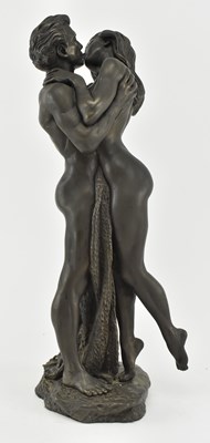 Lot 93 - RONALD CAMERON - BRONZE RESIN FIGURINE "THE EMBRACE" SIGNED
