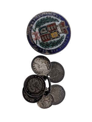 Lot 82 - 19TH CENTURY 1845 SILVER COIN BROOCH & OTHER MOUNTED COINS