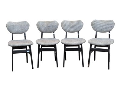 Lot 684 - SET OF FOUR E GOMME STYLE BUTTERFLY BACK DINING CHAIRS