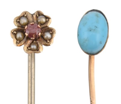 Lot 509 - TWO EARLY 20TH CENTURY STICK LAPEL PINS