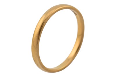 Lot 116 - HALLMARKED 22CT GOLD BAND RING