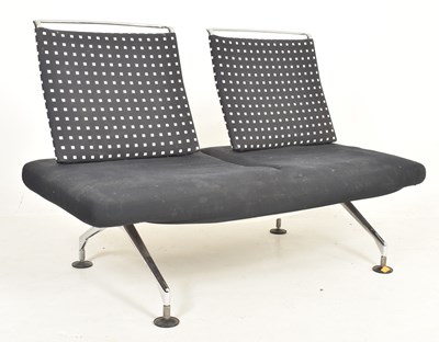 Lot 399 - ANTONIO CITTERIO FOR VITRA - VINTAGE DESIGNER TWO SEATER SOFA ON CHROME FEET