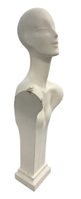 Lot 594 - MID CENTURY ART DECO PLASTER-CAST HABERDASHERY MANNEQUIN HEAD