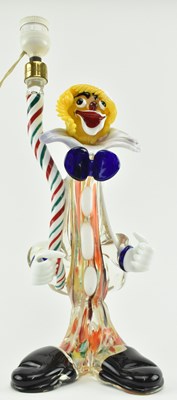 Lot 16 - VINTAGE 20TH CENTURY MURANO GLASS CLOWN LAMP