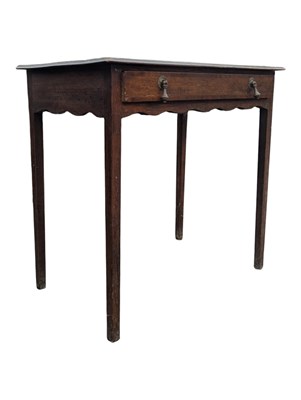 Lot 853 - LATE 18TH CENTURY GEORGE III OAK SIDE TABLE