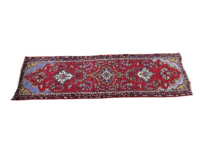 Lot 850 - 20TH CENTURY PERSIAN WOOL RUNNER RUG