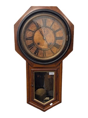 Lot 782 - 19TH CENTURY ANSONIA DROP DIAL WALL CLOCK