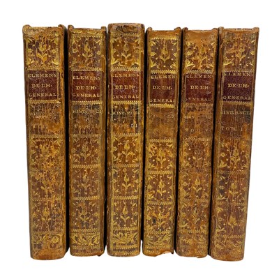 Lot 205 - MILLOT, M. L'ABBE: 1778 ELEMENS D'HISTOIRE GENERALE, 6VOLS