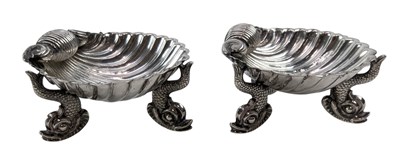 Lot 97 - PAIR OF 19TH CENTURY VICTORIAN HALLMARKED SILVER OPEN TABLE SALTS