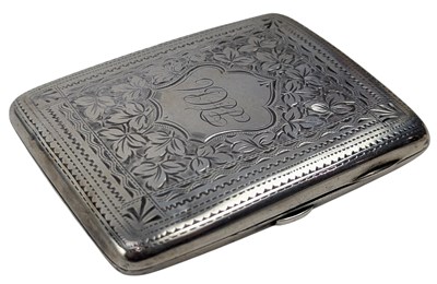 Lot 65 - EARLY 20TH CENTURY EDWARD VII HALLMARKED SILVER CIGARETTE CASE