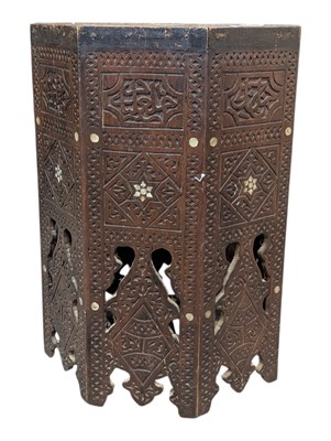 Lot 776 - VINTAGE 20TH CENTURY MOROCCAN OCTAGONAL INLAID OCCASIONAL TABLE