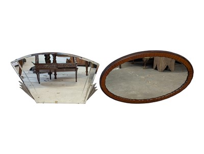 Lot 748 - VINTAGE 1930S ART DECO WALL HANGING WALL MIRROR W/ ANOTHER