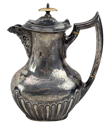Lot 9 - 19TH CENTURY VICTORIAN HALLMARKED SILVER COFFEE / WATER POT