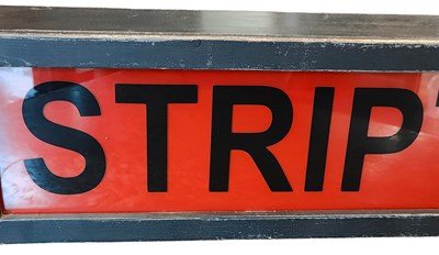 Lot 51 - STRIPTEASE - 1990S ILLUMINATED ADVERTISING LIGHT BOX SIGN