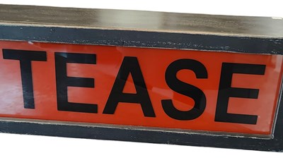 Lot 51 - STRIPTEASE - 1990S ILLUMINATED ADVERTISING LIGHT BOX SIGN