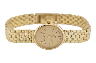 Lot 112 - 9CT GOLD GENEVE WRISTWATCH