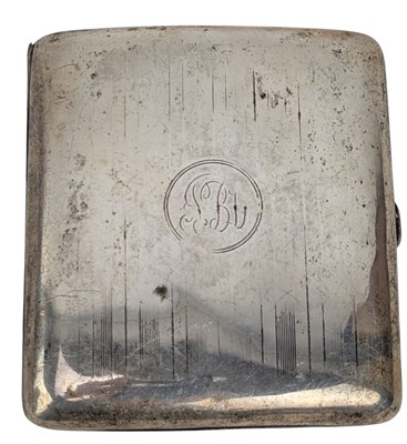 Lot 120 - 20TH CENTURY GEORGE V HALLMARKED SILVER CIGARETTE CASE