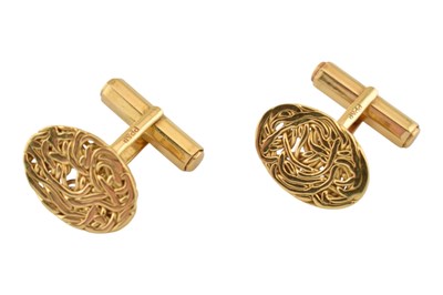 Lot 223 - 1970S PAIR OF HALLMARKED 18CT GOLD CUFFLINKS