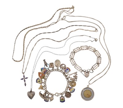 Lot 21 - COLLECTION OF SILVER & METAL JEWELLERY