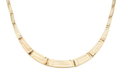 Lot 106 - 14CT GOLD GREEK KEY NECKLACE