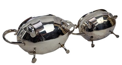 Lot 15 - 20TH CENTURY GEORGE V HALLMARKED SILVER TEA SERVICE
