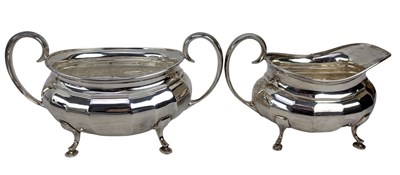 Lot 15 - 20TH CENTURY GEORGE V HALLMARKED SILVER TEA SERVICE
